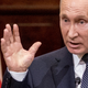 Russian President Vladimir Putin at a press conference in Helsinki, Finland with President Donald Trump on July 16, 2018